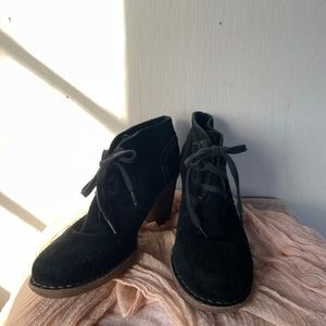 Clarks Suede Heel Ankle Boots